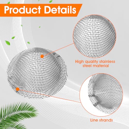 60Pcs Stainless Steel Bowl Screens, 1/2 Inch Stainless Steel Bowl Mesh Clean Screens Tapered Design Conical Design Metal Filters Mini Metal Clean Screen Reusable Filters - Image 4