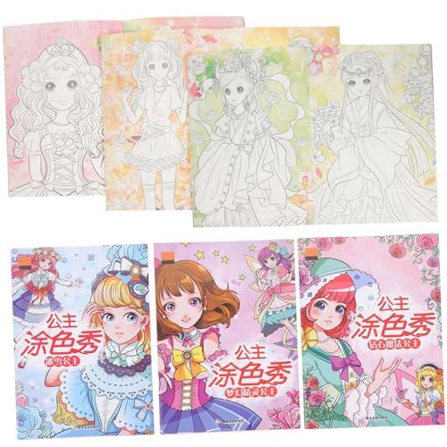 Lurrose Libro de para de Dibujos Animados de Libros para Actividades y Niñas para Jardín de Infantes Estimula la Imaginación Aprendizaje