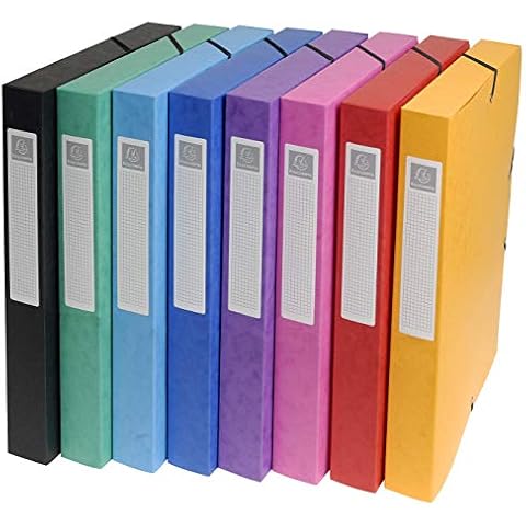 Exacompta 50300E - Pack de 8 carpetas de proyecto, Multicolor Cover