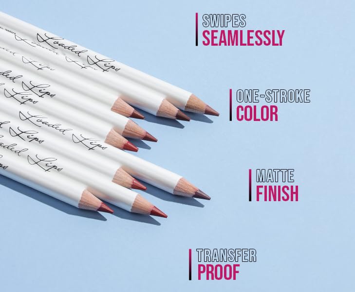 Image of Glam21 Loaded Lips Matte Lip Liner For Clean Contoured Lip | Creamy, Easy Slide Formula | Renders Perfect Pout & Long-Lasting | Waterproof | Transfer-Proof Matte Finish | One-Stroke Color Application | Non-Drying | 1.1gm Each | Brown Bob-13