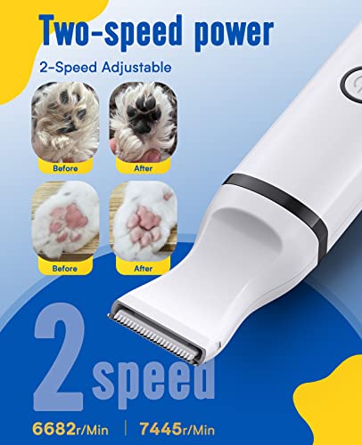 image for oneisall Dog Clippers/Dog Paw Trimmer with Double Blades 2 in 1 Quiet 