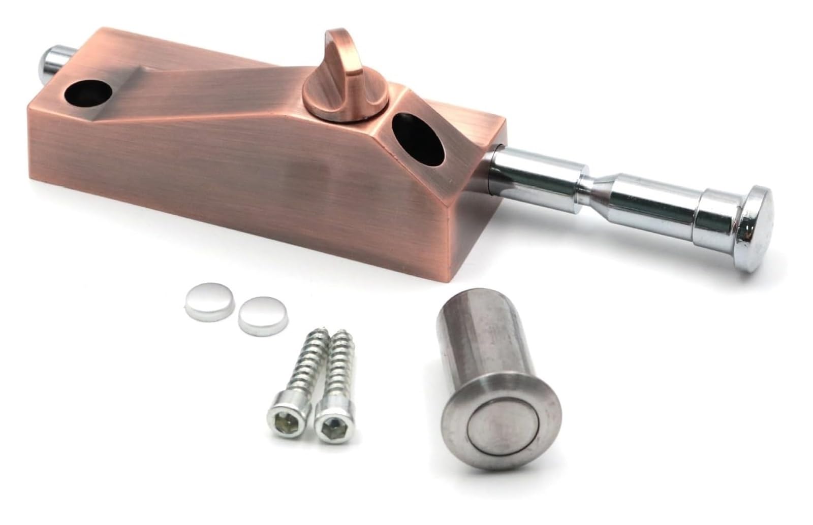 RSRSR Bolt lockKeyless Slide Bolt Gate Latch Security Door Bolt Latch Thickened Door Latches Hardware with Mounting Screws(Bronze)(Red Bronze)