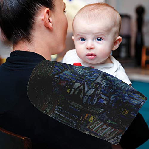 The Starry Night (Van Gogh 1889) Burp Cloth - Fleece4