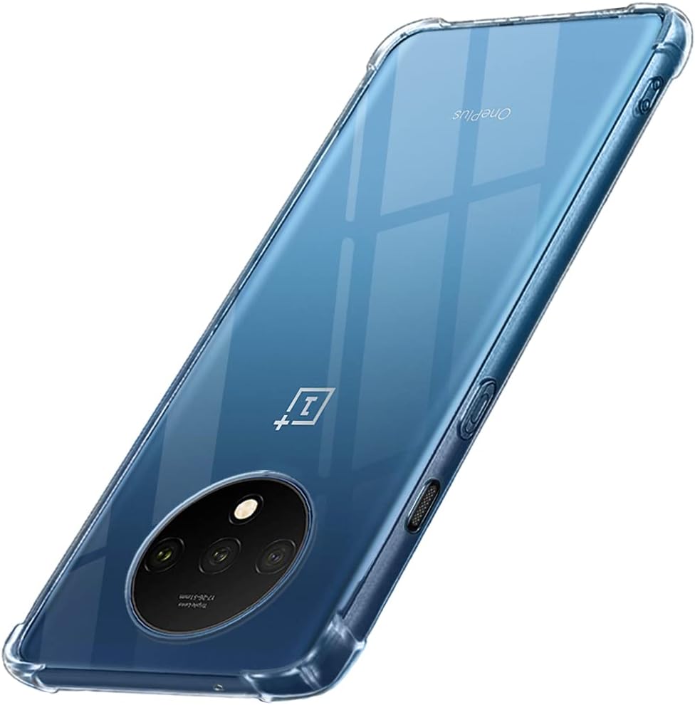 Crystal Clear Back Cover Case for OnePlus 7T | Shock Proof 360° Protection | Hard Clear Back Cover Case for OnePlus 7T (PC & TPU, Transparent Bumper)