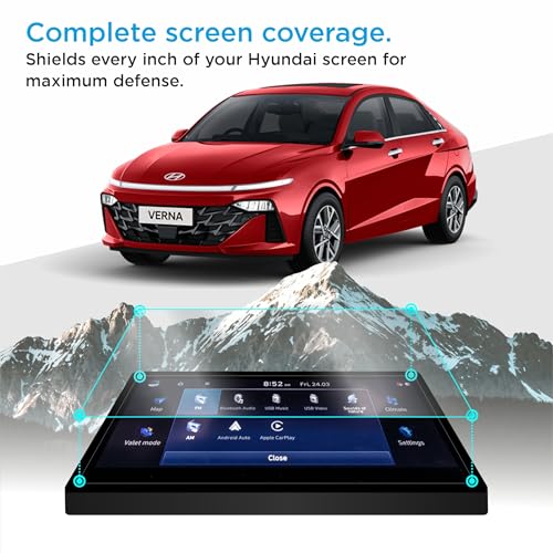 Image of Spartan Shield [2 PACK TouchScreen Protector For HYUNDAI VERNA 2023 SX(O) Infotainment System (10.25 inch Inch) & Digital Instrument Cluster Guard GPS System [Not Tempered Glass]