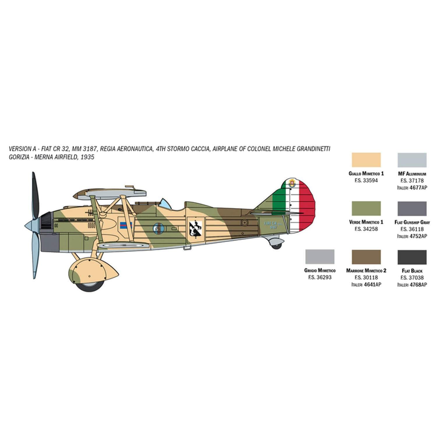 ITALERI 1438 CR 32 Arrow, 1:72 Scale, Model Kit, Plastic Model to Assemble, Model Making, IT1438, Multi-colored, 10.3 cm - Image 2