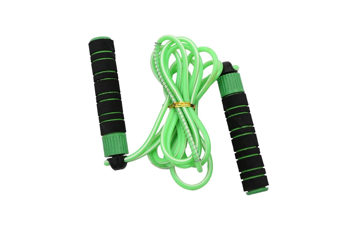 LAURIS Adjustable Jump Rope - Green Velocity Model for Men, Women, and Girls - 6.5mm Diameter, 11 Feet Length - Ideal for Gym, Weight Loss - Suitable for Heights 4'10" to 6'2"-image-10