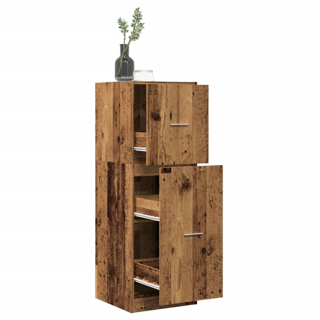 Apothekerschrank Altholz-Optik40x41x118 cm Auszugschrank