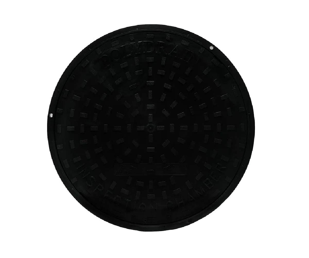 Polydrain 450Mm Manhole Inspection Chamber Round Cover & Frame - Underground Drainage