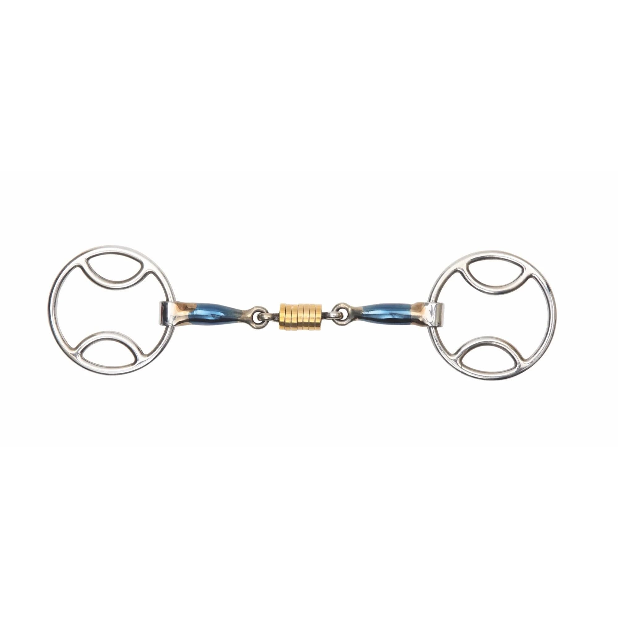 Shires Blue Sweet Iron Bevel with Roller Link-Stainless Steel/Blue 5"