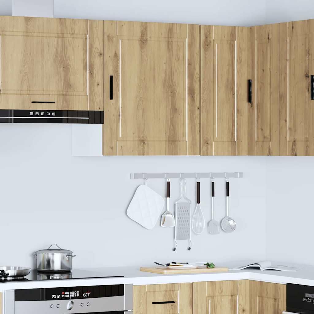 Porto Küchen Hängeschrank, Artisan-Eiche Holzwerkstoff, 50x31x60 cm, Wandmontage, Langlebiger Küchenschrank für Geschirr und Kochutensilien, Feuchtigkeitsbeständig