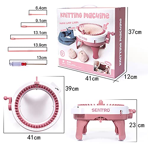 Yohencin Knitting Machine 48 Needles, Spinning Knitting Loom Circular Weaving Loom Knitting Board Rotating Double Knitting Loom Machine, Diy Portable Scarf Hat Socks Gloves Toys For Adults And Kids #TOP1
