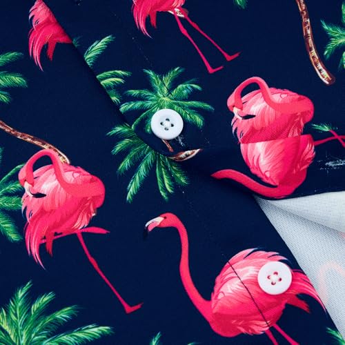 Image of Ahegao Little & Big Boy's Button Down Hawaiian Shirts Short Sleeve Cool Cartoon Print Dress Tops T-Shirt for Kids 7-14T
