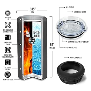 SANDJEST 4-in-1 Dad Tumbler Gifts for Dad from Daughter Son - 16oz Best Papa Ever Can Cooler Tumblers Cup - Stainless Steel Insulated Cans Coozie Christmas, Birthday, Father's Day Gift SANDJEST 4 in 1 Dad Tumbler Gifts for Dad from Daughter Son 16oz Best Papa Ever Can Cooler Tumblers Cup Stainless Steel Insulated Cans Coozie Christmas Birthday Fathers Day Gift