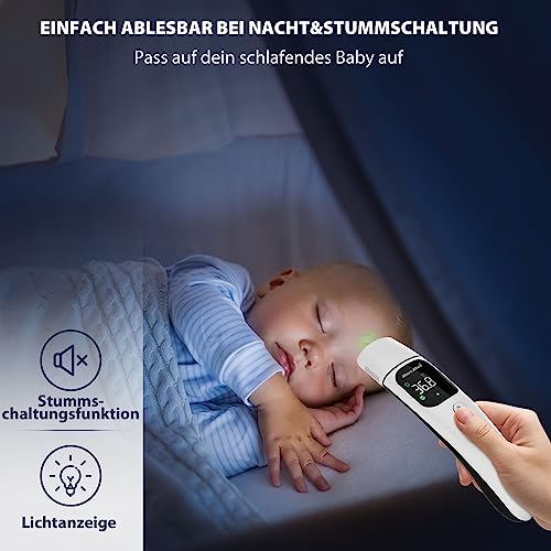 Fieberthermometer, berührungsloses Stirn-Ohrthermometer für Babys, Kinder und Erwachsene