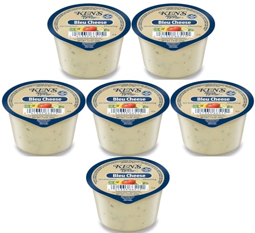 Blue Cheese Dressing Cups | 30 Count | Single Serve Portion Packs | Creamy Dipping Sauce | Individual To Go Condiments for Wings, Salad, Meal Prep, Travel