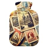 Excellent cadeau : avec de jolis motifs sur la couverture, cette bouillotte est un cadeau attentionné pour les parents, les enfants, les amis pour la fête des mères, Thanksgiving, Noël et le jour de l'an. En outre, il est lavable en machine pour un nettoyage facile.