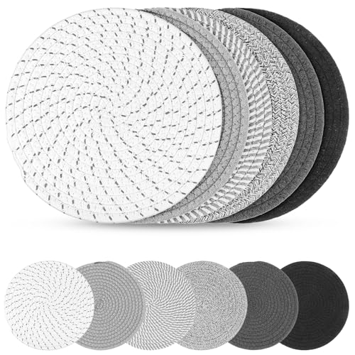 10-Inch Large Trivets for Hot Dishes, Set of 6, Heat Resistant Pot Holders for Kitchen, Hot-Pads for...