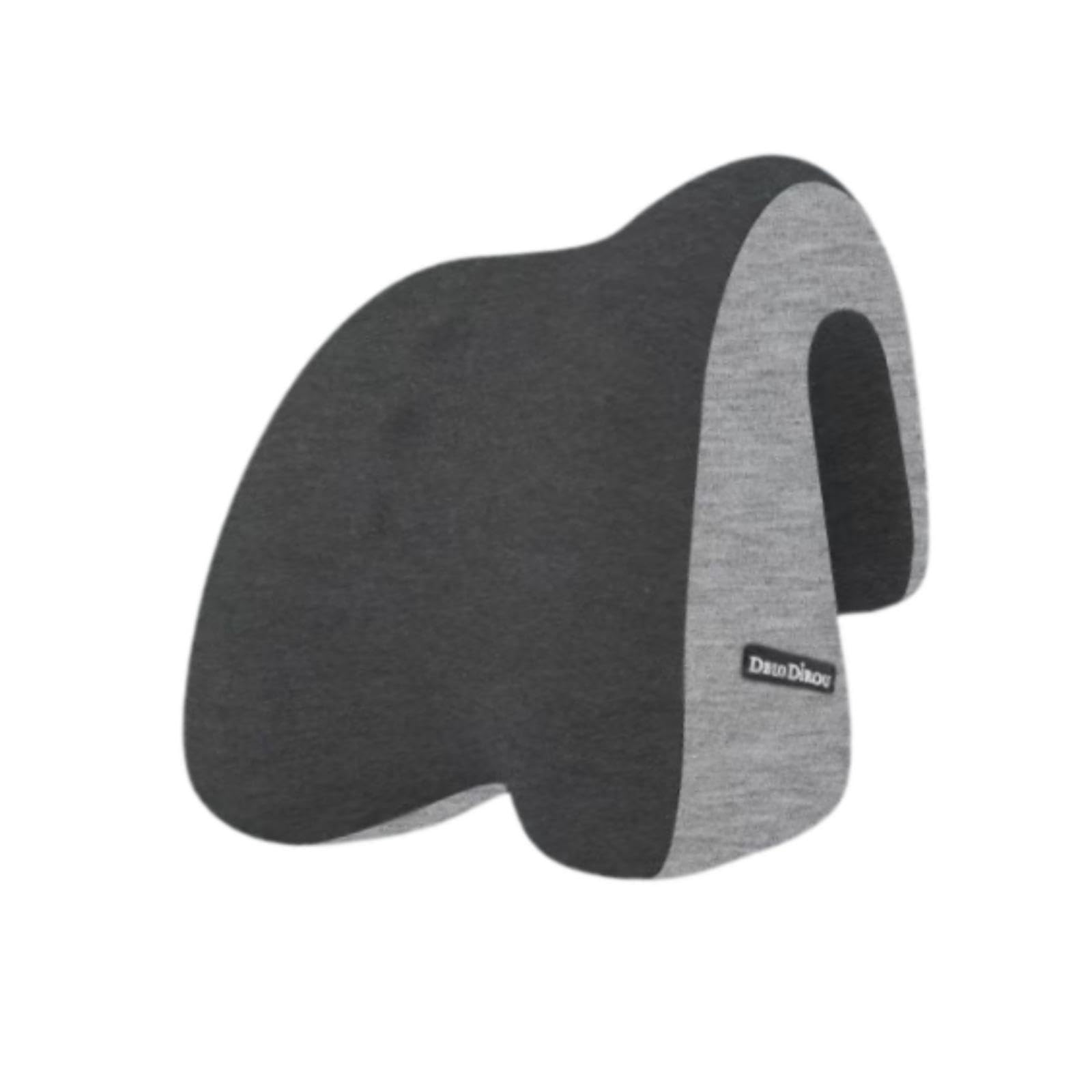 Oshhni Almohada para reposacabezas de Silla de Oficina, cojín de Apoyo para el Cuello, cómoda Almohada ergonómica de Espuma viscoelástica para el Cuello, Negro Gris