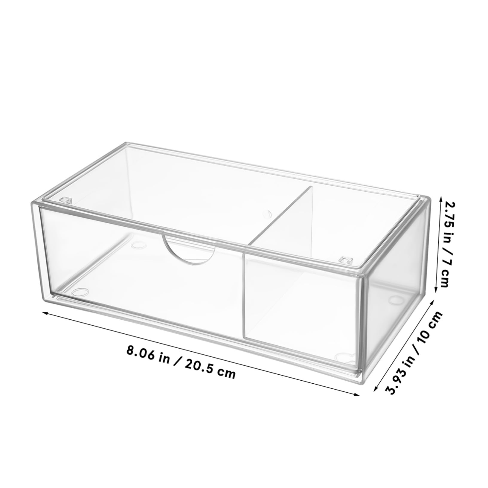 SOIMISS 3 Pièces Boîte De Rangement Récipient En Coton Couvercle Compartiment Rouge à Lèvres Organisateur De Cas De Stockage Se Maquiller Accessoire Bureau Maquillage Transparent Acrylique