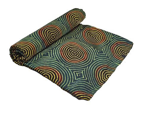 Image of Ethnics of Kutch Women's Ajrakh Modal Silk Natural Dye Hand Block Print Unstitched Kurta Fabric (For Lenght - Refer Bullet Point Below)