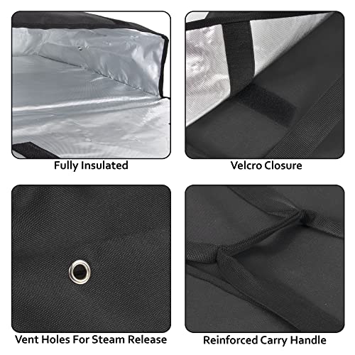 Trail Maker Pizza Carrier Insulated Bags Large For Deliveries, Insulated Pizza Carrier Delivery Bag 20X20 Food Bag For Personal And Professional Use (Black) #TOP4