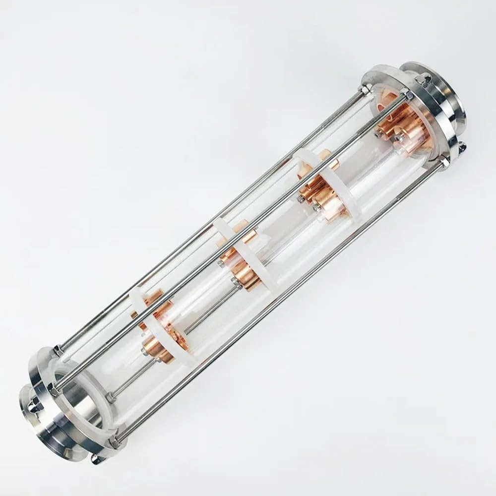 Colonna Di Distillazione, Colonna Di Distillazione OD91 Da 3" (76 Mm) Con Piastre A Bolle In Rame Da 4 Pezzi For Distillazione, Colonna Di Rettifica In Vetro Di Alta Qualità A 4 Strati, Argento ( Size