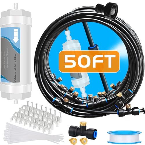 El mejor review de Refrigeradores para exteriores los diez mejores. 37 Signice Sistema de nebulización con filtro de agua, línea de señal mejorada de 50 pies (15,3 m) y 12 boquillas de niebla de latón para exteriores, kit de sistemas de...