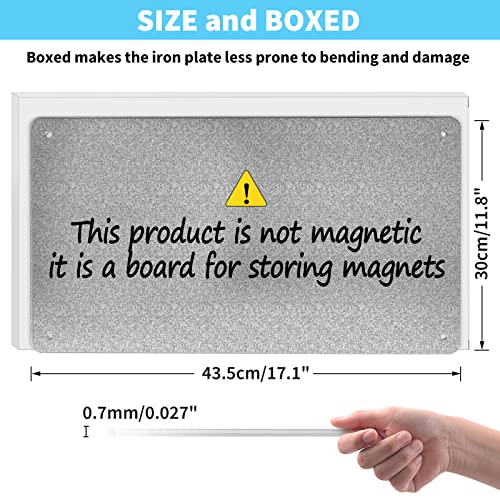 Xyk XYK-METALM 17.7 Inch X 11.8 Inch Metal Magnetic Board - Magnet Bulletin Board To Display Magnetic Letters Numbers Animal thumb #1