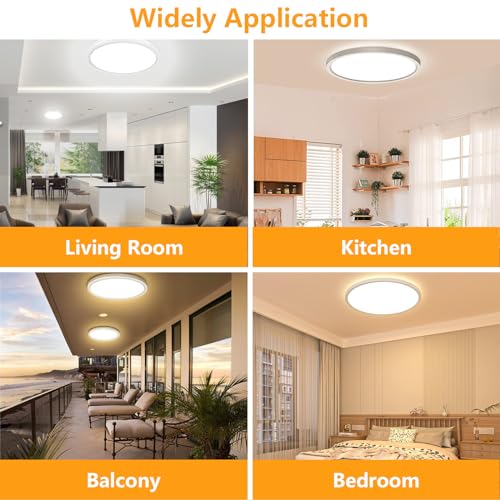Plafonnier LED dimmable avec télécommande pour ajuster l'ambiance lumineuse - 6