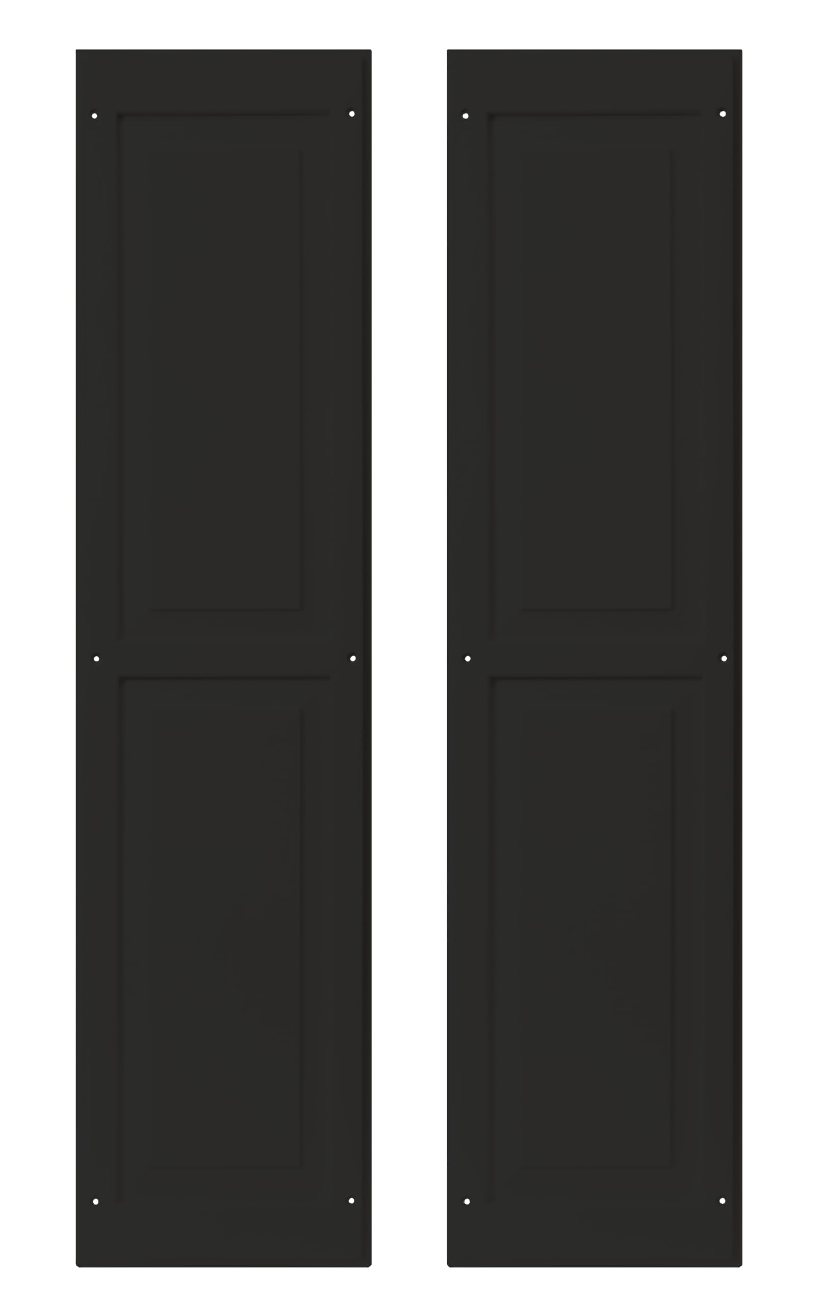 Shed Shutters Raised Panel 9" W x 36" H for Sheds, Playhouses, and Chicken Coops 1 Pair (Black)