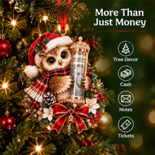 Christmas Cute Animal Cash Gift Ornament, Money Holder Hanging Decoration - image 6