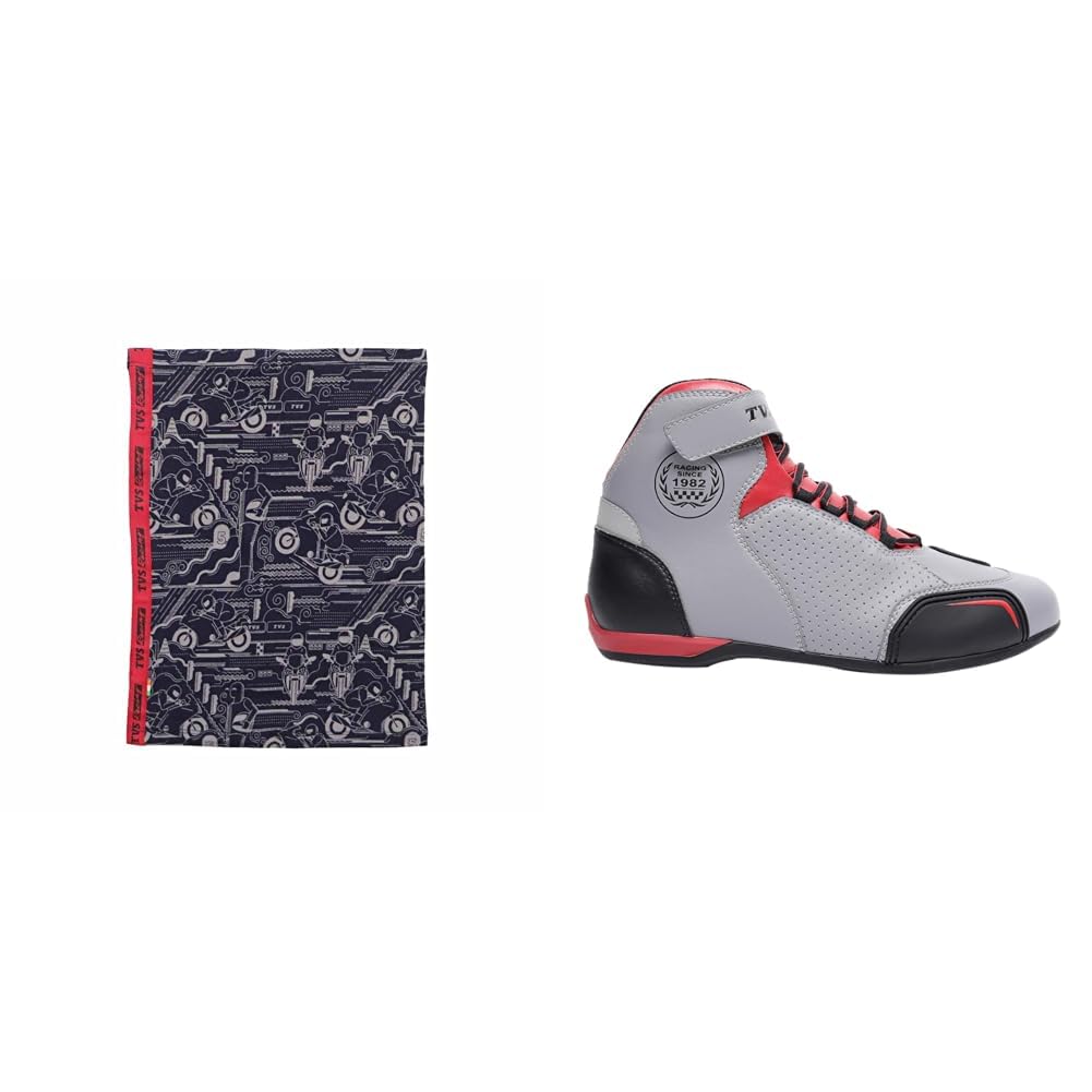 TVS Racing Ankle Length, Waterproof Riding Boots with Neck Gaiters for Men