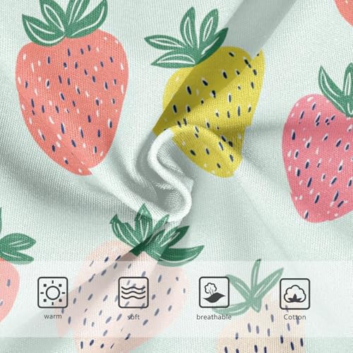 Wusikd Colorful Strawberries Girls' Underwear Cotton Girls Briefs Soft Toddler Underwear 2T3