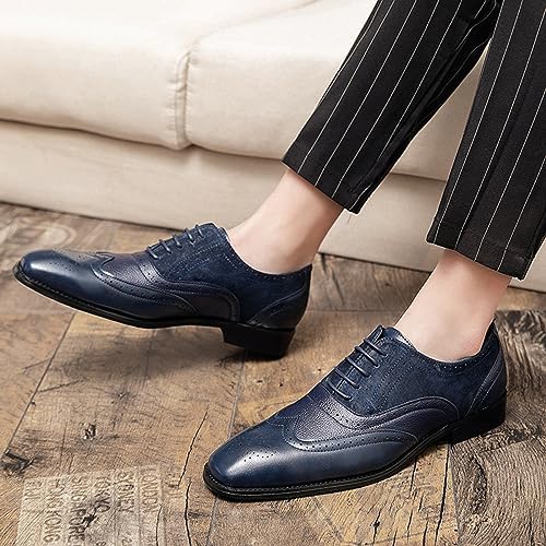 Generic Noir,44 EU, Chaussures Homme Ville, Chaussures Oxford Pour Hommes, Rayures En Bois En Cuir Élégant À Lacets Wingtip Brogues, Business Casual Chaussure Dès 45,99 € - Sur