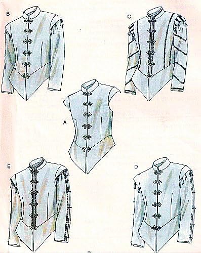 McCalls 4695 Mens Renaissance Doublets Costume Pattern Size 34-36-38-40