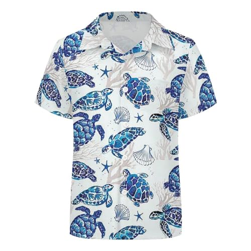 Boys Santa Claus Hawaiian Shirt Short Sleeve Casual Button Down Shirts Cute Summer Beach Shirts Tops for Kids Teen4
