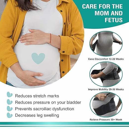 Faja de soporte para embarazo, pack de 2, ajustable miniatura 3