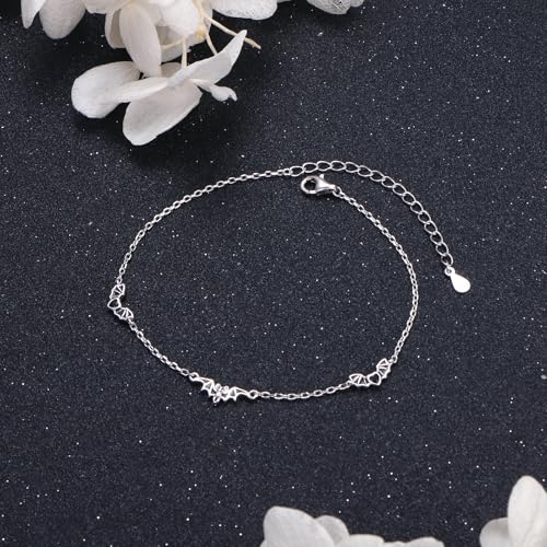Image of Ladytree Bracelet for Women 925 Sterling Silver Cute Flying Bat /Blue Jay /Turtle /Bunny /Stingary /Octopus Charm Adjustable Bracelet Ocean Jewelry Gifts for Teen Girls Mother Wife Daughter Family
