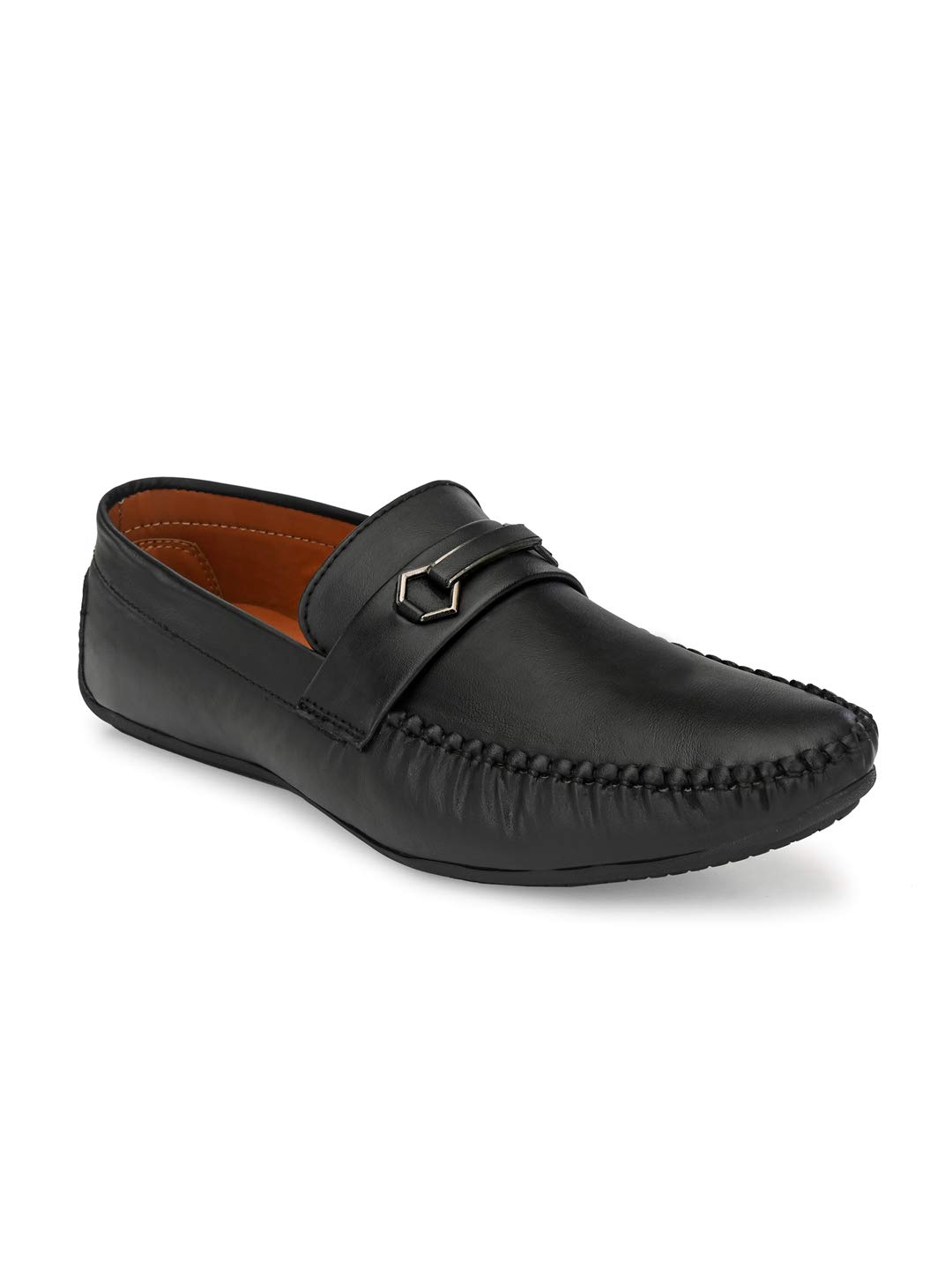 FENTACIA Black Faux Leather Stylish Loafers Shoes for Men - 6 UK (B08HDJRLDQ) Amazon Price History, Amazon Price Tracker