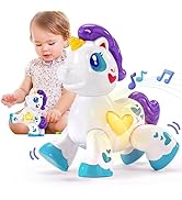 hahaland Toys for 1 Year Old Girl Toddler Girl Toys Unicorn Musical Light up Baby Girls, Interact...