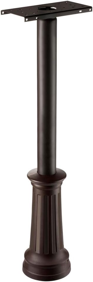 Architectural Mailboxes 7509RZ-10 Redondo Mailbox Post, Rubbed Bronze
