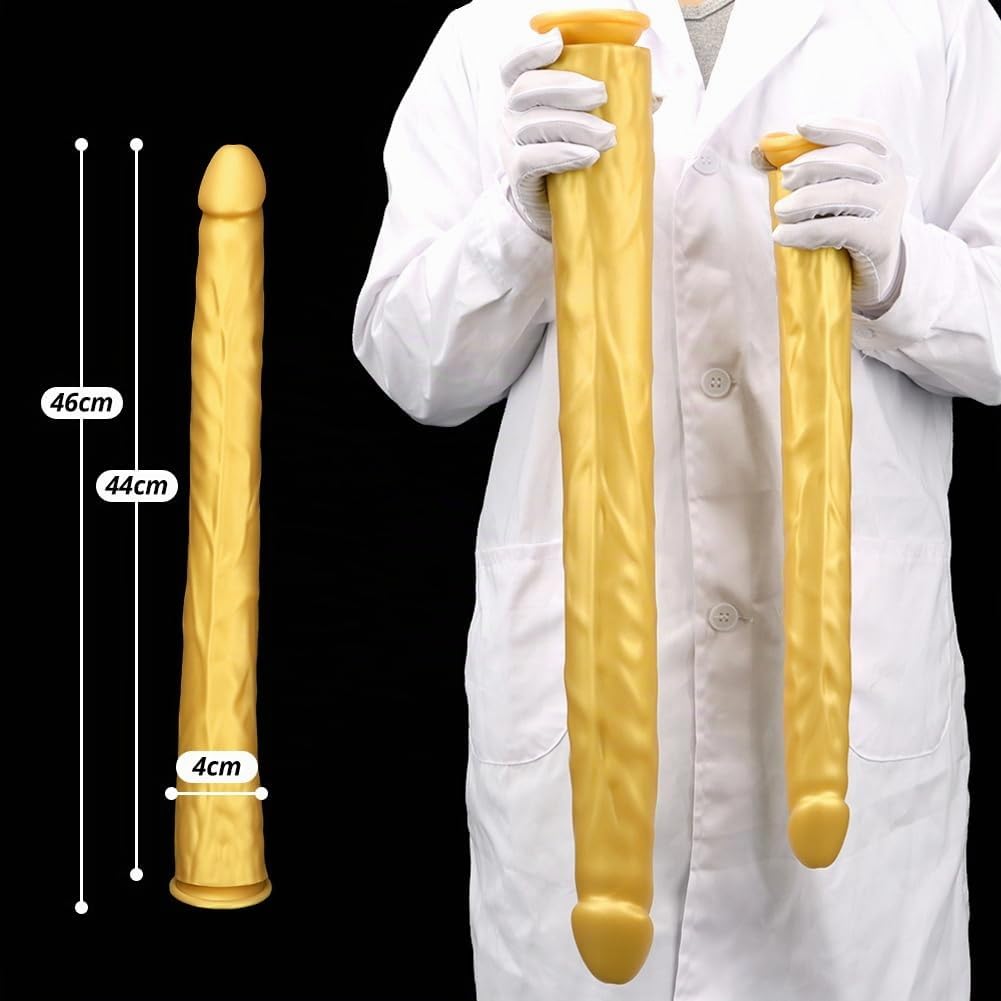 Realistischer Lange Riesen Dildo Silikon Analdildo mit Saugnapf Soft Penis Dildo für Prostata Massage G-Punkt Stimulation Erwachsenen Sexspielzeug für Männer Frauen Masturbation (S)