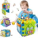Activity Cube Toddler Toys for 6-12 Months,Early Educational Musical Toys for 12-18 Months,1 Year Old Babies Play Center, Boys Girls Gifts for 1 2 Years Old