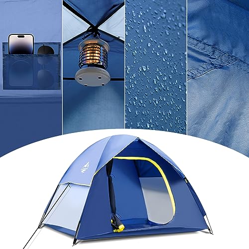 Gladtop Camping Tent 1/2/3 Person Waterproof Windproof Tent With Removable Rainfly And Carry Bag, Easy Set Up Portable Camping Tent,Lightweight Outdoor Tent For Backpacking, Hiking Or Beach #TOP2