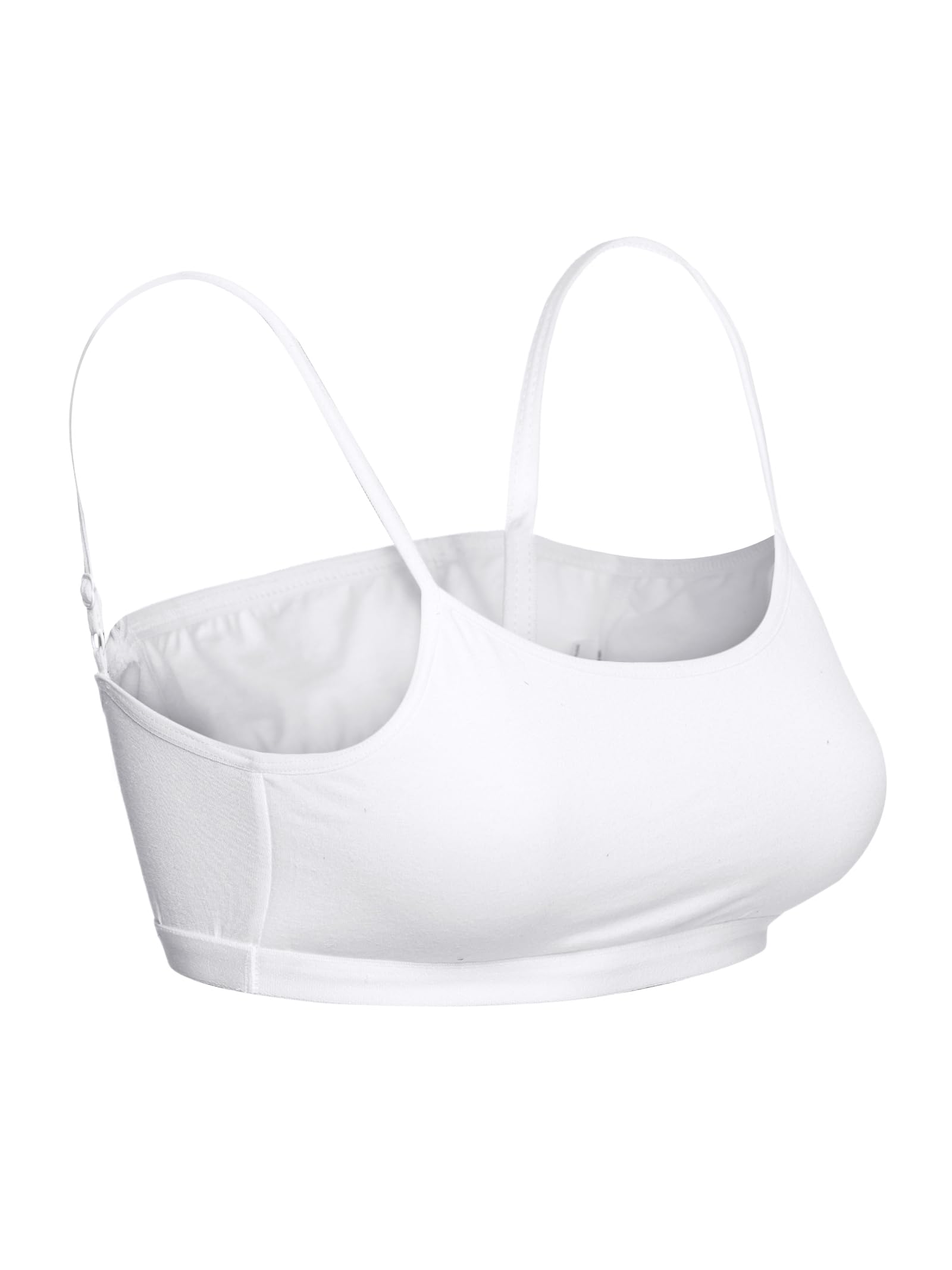 MAGICMOON Padded Bra for Girls, Beginners Bras, Training Bra, Sports Bra,Crop Top, Crop Cami Bras for Teens (11-12 Years, White) 2