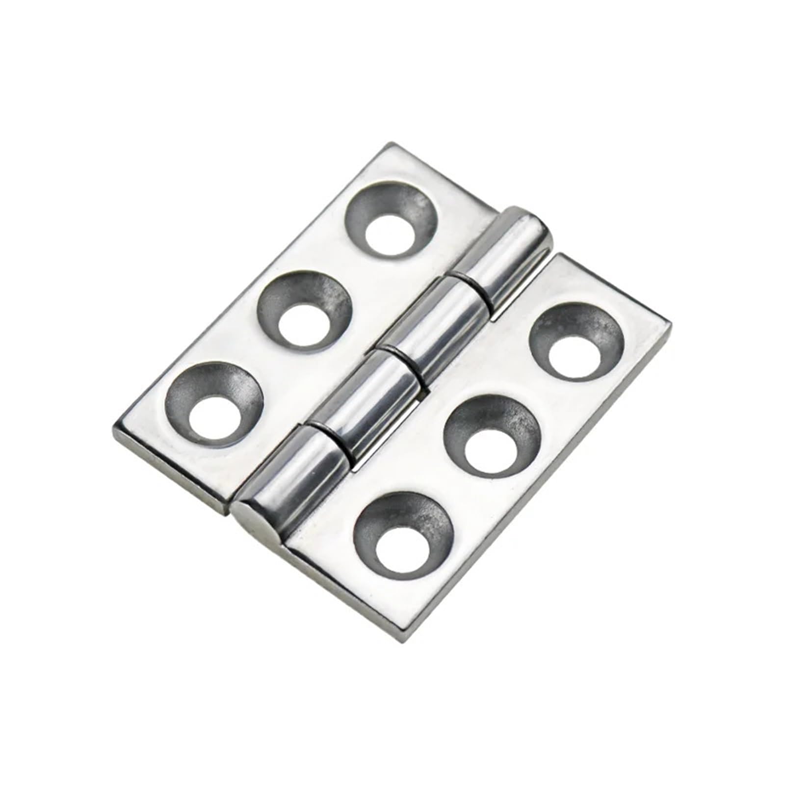 Bisagra de acero inoxidable 304 for puerta de armario eléctrico industrial, con orificio grande, 1 unidad(80mmX65mmX6mm)