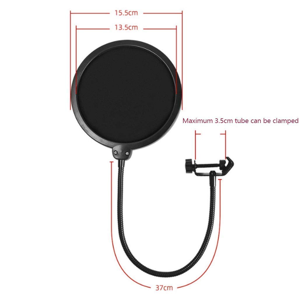 Kit Microfono a condensatore, Microfono a condensatore per webcast, Set di staffe per Microfono con Scheda Audio USB Blowout Prevention Net