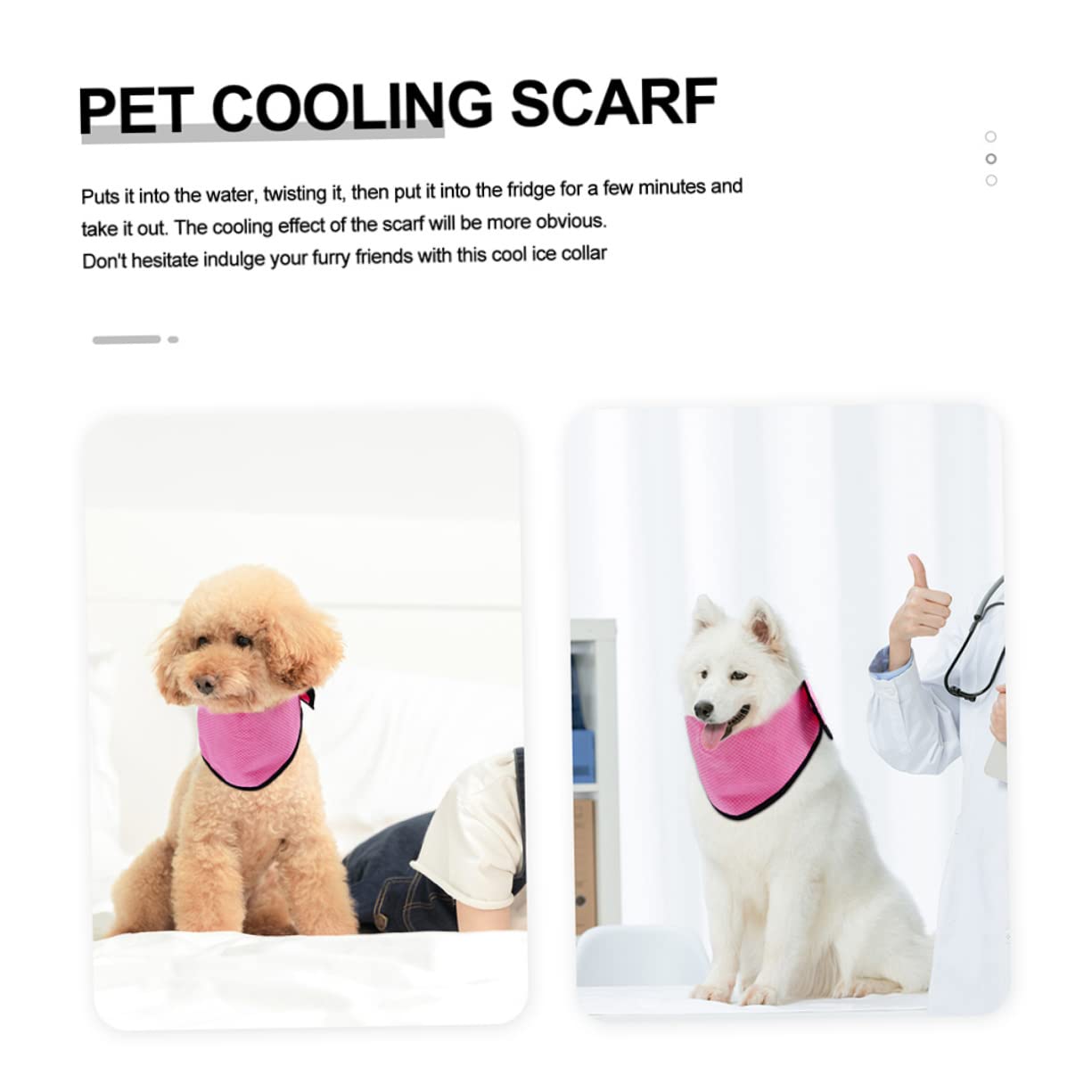 COLLBATH 4stücke Kühltuch Für Hunde Atmungsaktives Und Leichtes Kühlhalstuch Für Heiße Sommertage Für Haustiere Mit Dickem