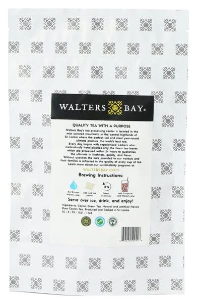 Miniatura 4 de Walters Bay Mango - Té helado verde de fruta de la pasión, 12 cuartos de galón, té de Ceilán, sin azúcar, sabor a fruta de la pasión, 100% arrancado